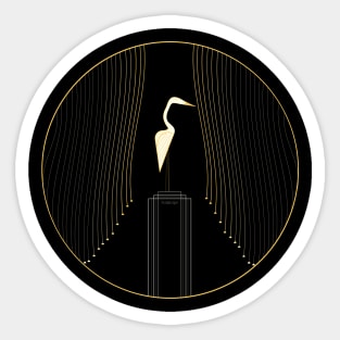 Golden Egret Sticker